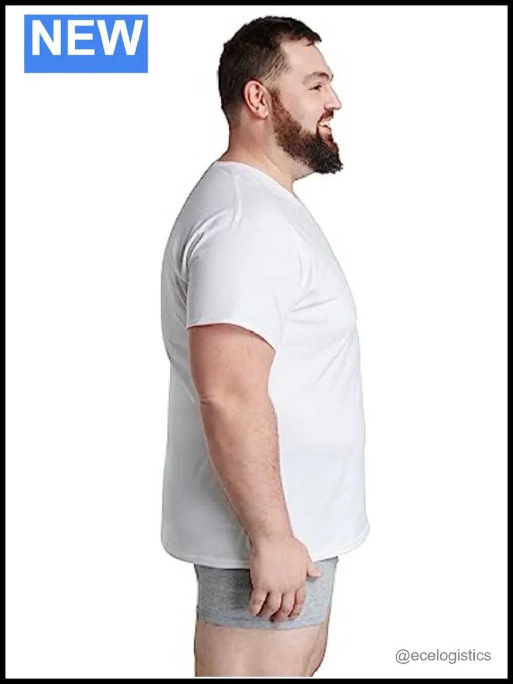 6 Pack Big & Tall Cotton Crew Undershirts Moisture Wicking Tag Free